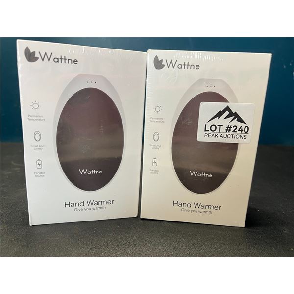 Lot of 2 Wattne Portable Hand Warmers/Rechargeable Powerbanks