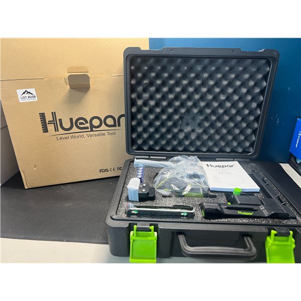 Lot of 1 Huepar S03CG 360-Degree Self-Leveling Cross Line Smart Laser Level w/ Hard Case