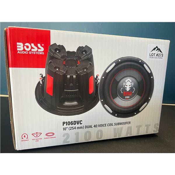 Lot of 1 BOSS Audio Systems 10inch Dual 40 Voice Coil Subwoofer - Model P106DVC