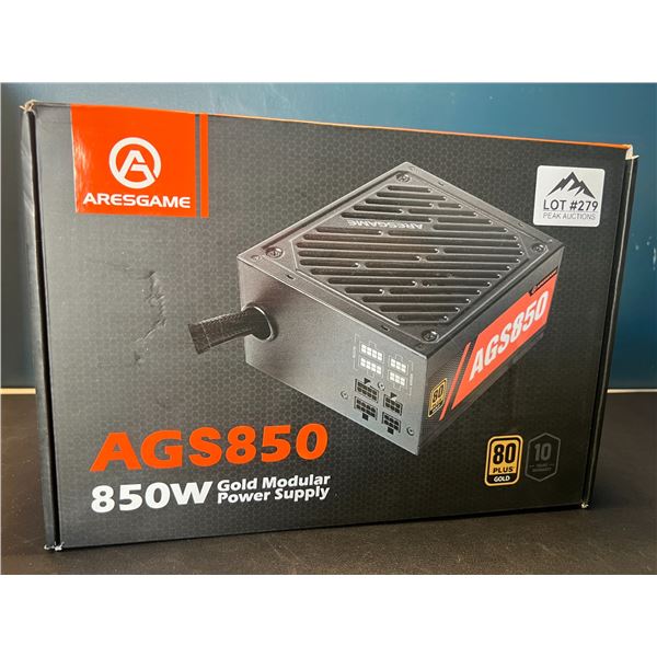 Lot of 1 Aresgame AGS850 850W Gold Modular Power Supply for PC's