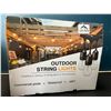 Image 1 : Lot of 1 Outdoor String Light Set - 48FT Length - Waterproof - Commercial Grade