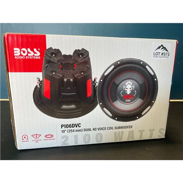 Lot of 1 BOSS Audio Systems 10inch Dual 40 Voice Coil Subwoofer - Model P106DVC