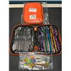 Image 1 : Lot of 2 Crochet Hook Sets w/ Stitch Markers, Needles, & Case
