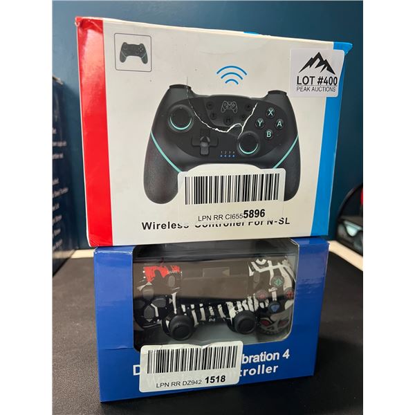 Lot of 2 Wireless Gaming Controllers - For Switch and Playstation