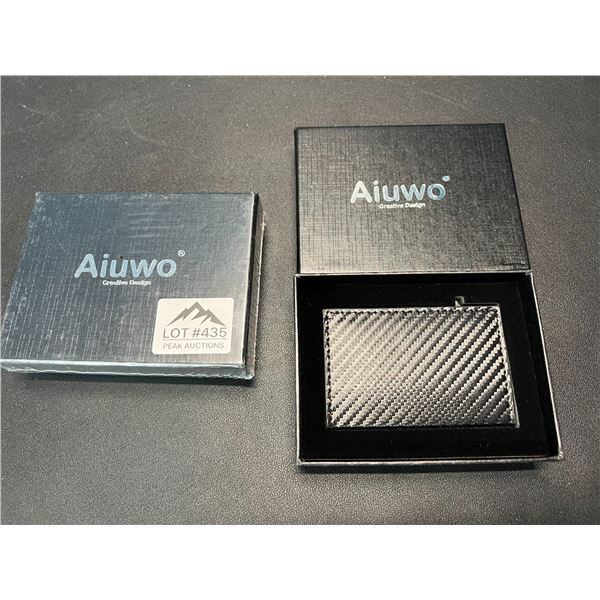 Lot of 2 Carbon Style Minimalist Slim Wallets - Quick Eject