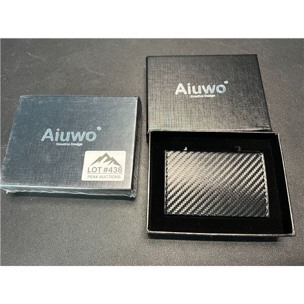 Lot of 2 Carbon Style Minimalist Slim Wallets - Quick Eject