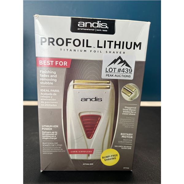 Lot of 1 Andis Profoil Lithium Cordless Shaver