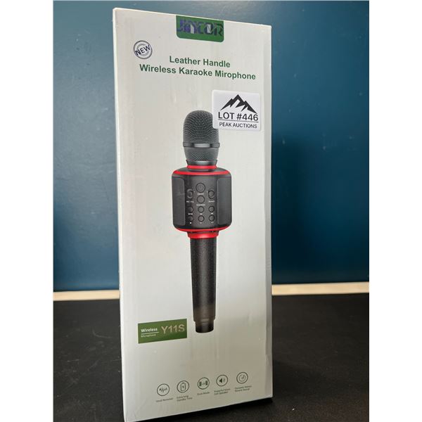 Lot of 1 Leather Handle Wireless Karaoke Microphone