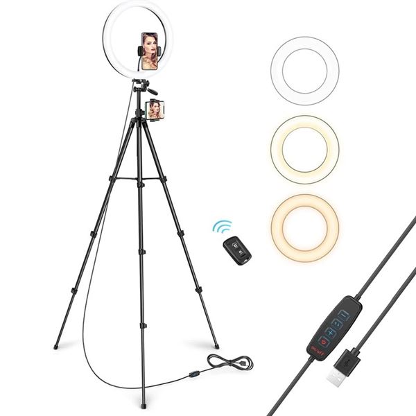 Lot of 1 Taotronics 12 inch LED Selfie Ring Light w/ Adjustable Tripod Stand
