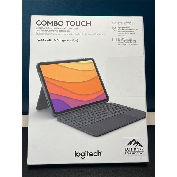 Lot of 1 Logitech Combo Touch Detachable Keyboard Case w/ Trackpad