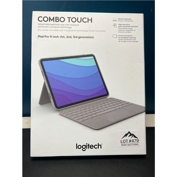 Lot of 1 Logitech Combo Touch Detachable Keyboard Case w/ Trackpad