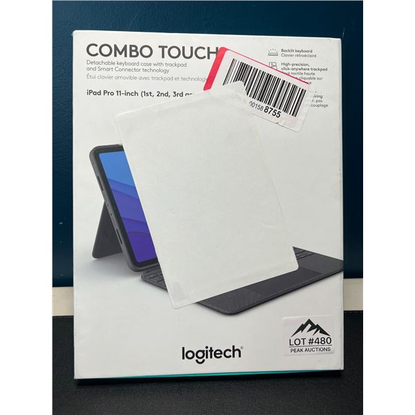 Lot of 1 Logitech Combo Touch Detachable Keyboard Case w/ Trackpad