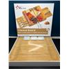 Image 2 : Lot of 1 Bamboo Cheese/Charcuterie Servng Board w/ Cutlery Set & 2 Slide-Out Drawers