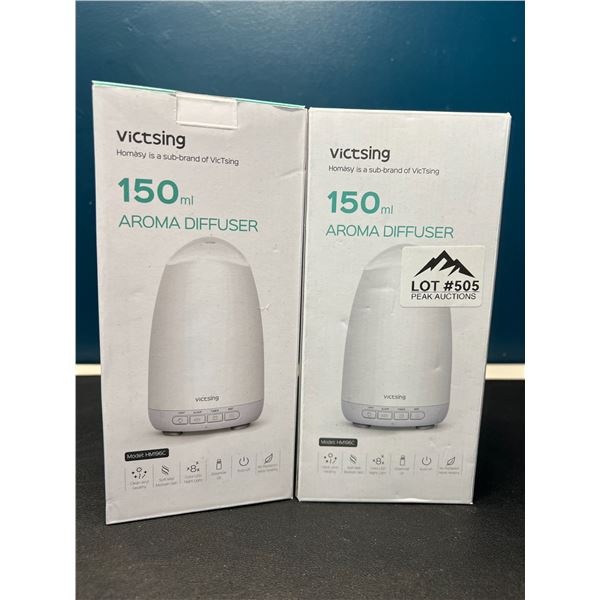 Lot of 2 Victsing 150mL Aroma Diffusers/Humidifiers