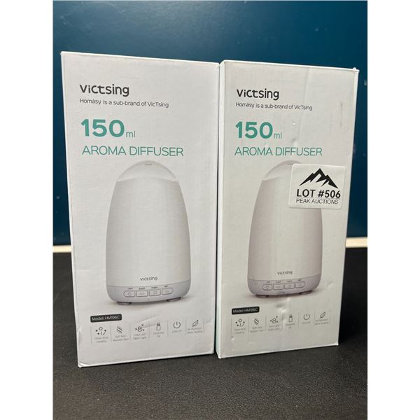 Lot of 2 Victsing 150mL Aroma Diffusers/Humidifiers