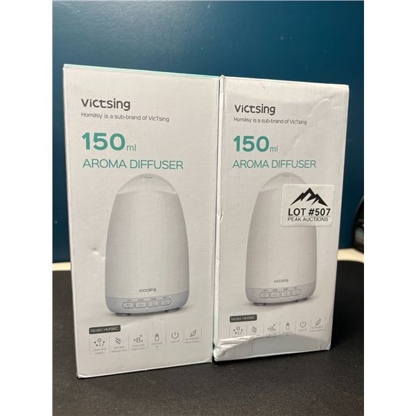 Lot of 2 Victsing 150mL Aroma Diffusers/Humidifiers