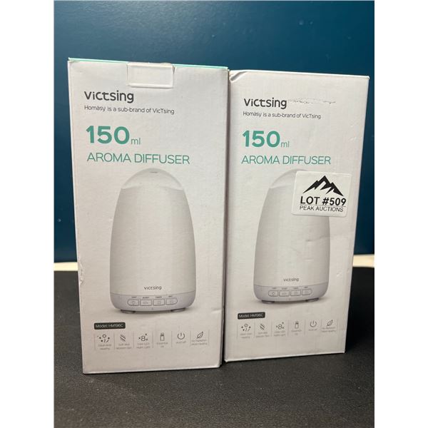 Lot of 2 Victsing 150mL Aroma Diffusers/Humidifiers