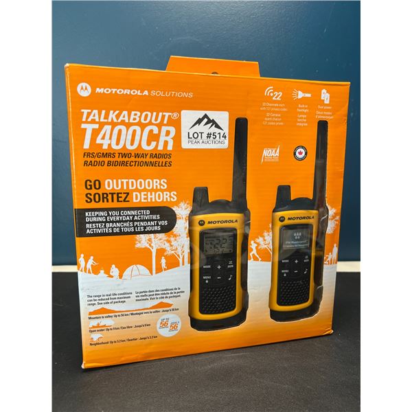 Lot of 1 Pair of Motorola Talkabout T4000CR FRS Two-Way Radios/Walie Talkies