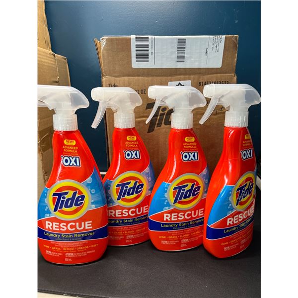 Lot of 4 Bottles of Tide Rescue Laundry Stain Remover - 650mL each