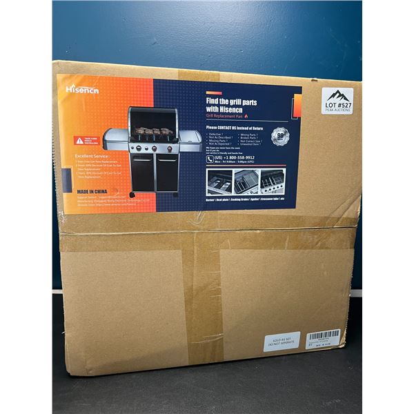 Lot of 1 Box of Hisencn BBQ Grill Replacement Parts - Burner/Heat Plate/Cooking Grates/Igniter/ etc.