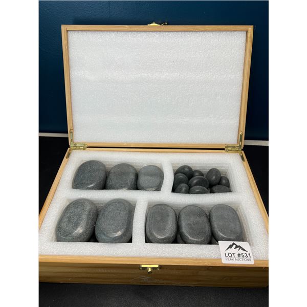 Lot of 1 Sivan Basalt Lava Hot Stone Set - 36PCS