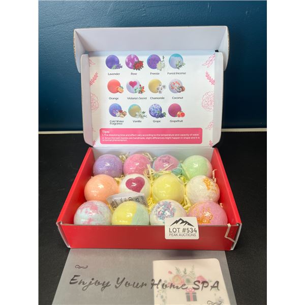 Lot of 1 Set of Assorted Bath Bombs - 12 PCS