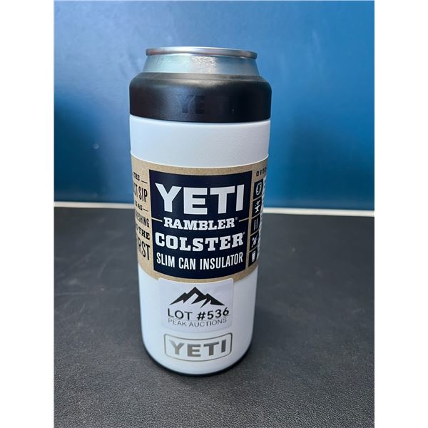 Lot of 1 YETI Rambler Colster Slim Can Insulator - White