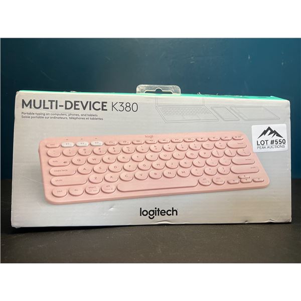 Lot of 1 Logitech Multi-Device K380 Keyboard - Pink