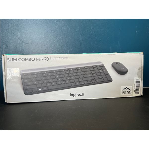 Lot of 1 Logitech Slim Combo MK470 Keyboard & Mouse Combo
