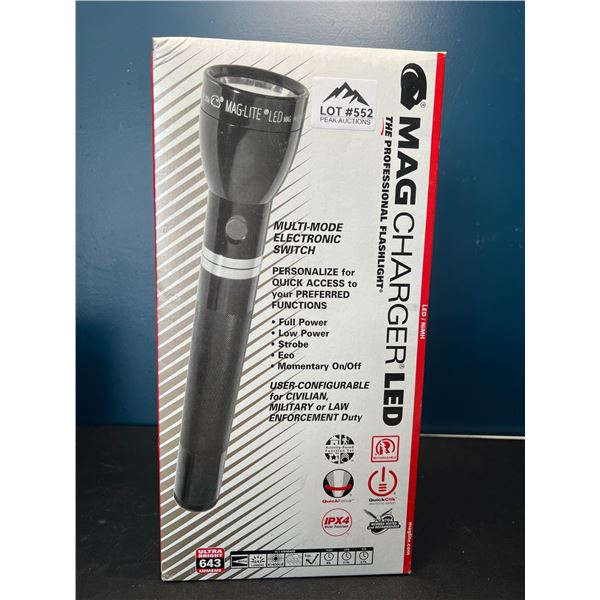 Lot of 1 Heavy Duty Mag Flashlight w/ Charger - Large Size - 12 inch