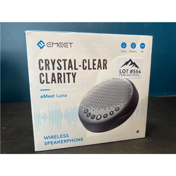 Lot of 1 Emeet Crystal-Clear Clarity Wireless Bluetooth Speakerphone