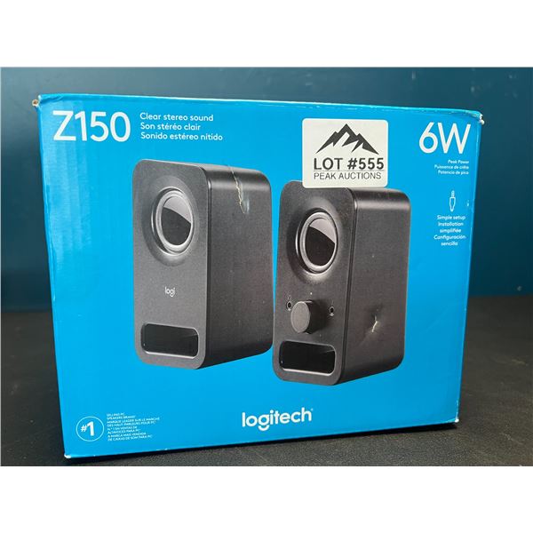 Lot of 1 Logitech Z150 Clear Stereo Sound Speakers