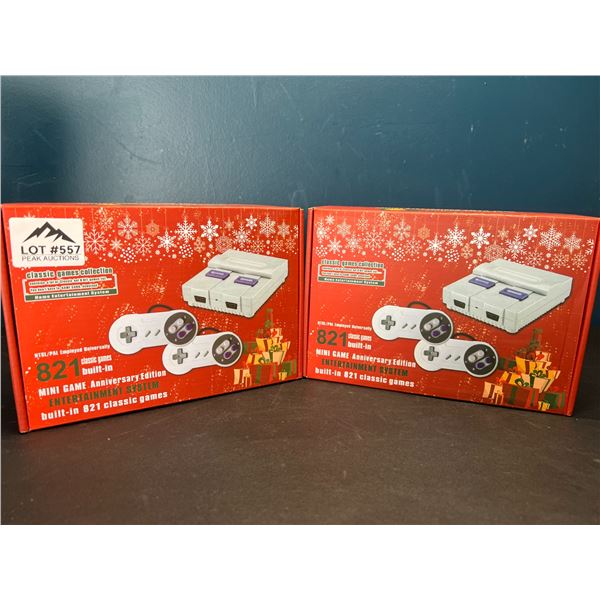 Lot of 2 Mini Game Anniversary Edition Entertainment Systems - 821 Retro/Classic Games Built-In