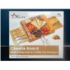 Image 1 : Lot of 1 Bamboo Cheese/Charcuterie Servng Board w/ Cutlery Set & 2 Slide-Out Drawers