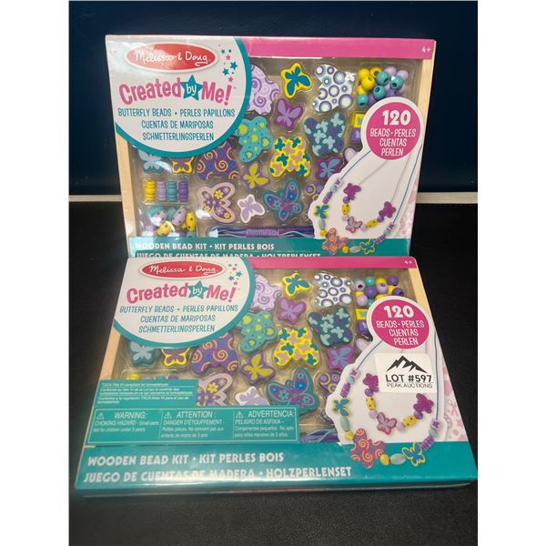 Lot of 2 Melissa & Doug "Created by Me!" Wooden Bead Kits