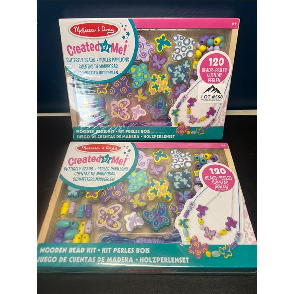 Lot of 2 Melissa & Doug "Created by Me!" Wooden Bead Kits