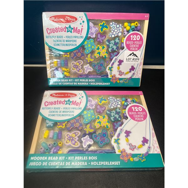 Lot of 2 Melissa & Doug "Created by Me!" Wooden Bead Kits