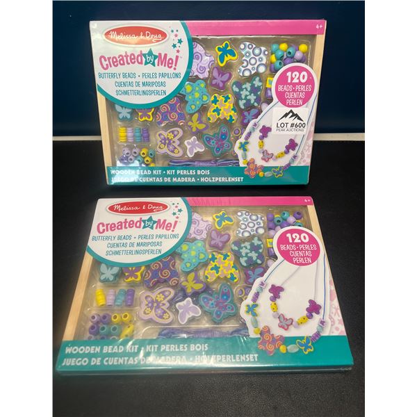 Lot of 2 Melissa & Doug "Created by Me!" Wooden Bead Kits