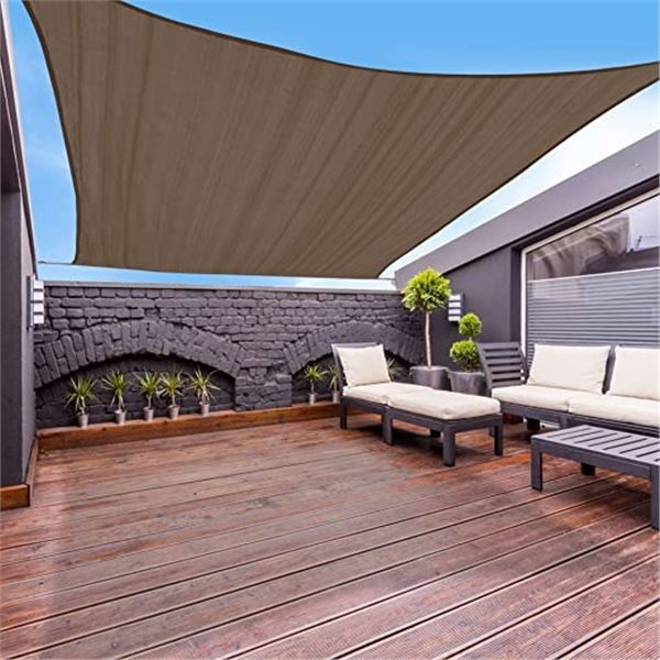 Lot of 1 GardenExpert 12ft x 16ft SunShade Sail Rectangle Canopy Shade Cover for Patio/Backyard