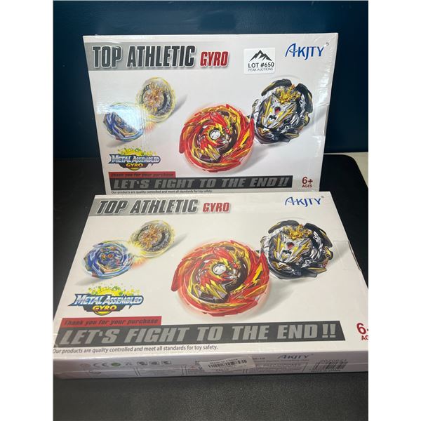 Lot of 2 Bey-Blade Style Toy Sets