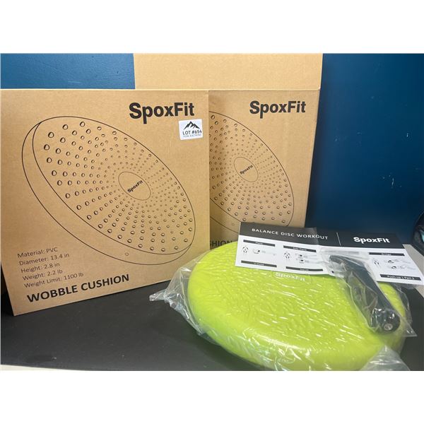 Lot of 2 SpoxFit Wobble Cushions - Wiggle Cushions w/ Massage Points for Pain Relief