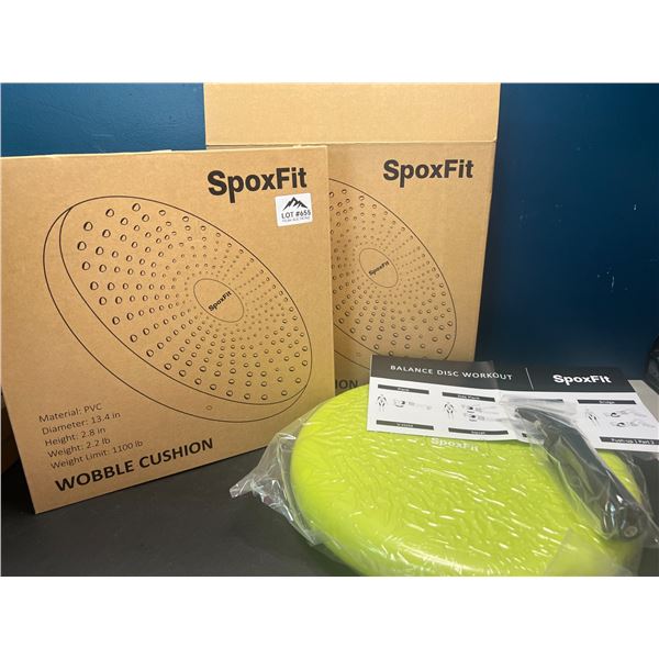 Lot of 2 SpoxFit Wobble Cushions - Wiggle Cushions w/ Massage Points for Pain Relief