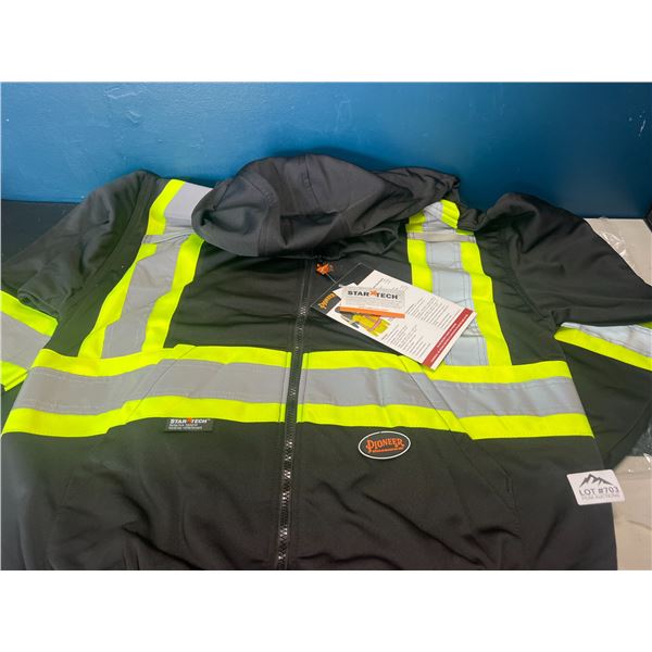 Lot of 1 Pioneer Reflective/High Visibility Work Safety Hoodie - Size XL