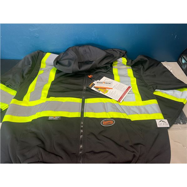 Lot of 1 Pioneer Reflective/High Visibility Work Safety Hoodie - Size XL