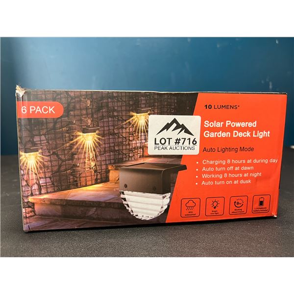 Lot of Solar Powered Garden Deck Lights - 6pack