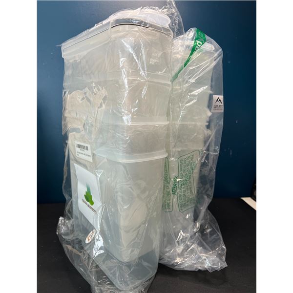 Lot of 2 Multi-Packs of Cereal Storage Plastic Containers