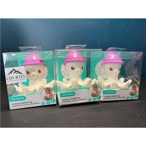 Lot of 3 Mombella Octopus Teether Toys