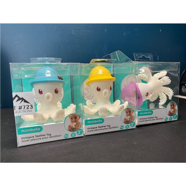 Lot of 3 Mombella Octopus Teether Toys