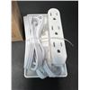 Image 2 : Lot of 2 Ultra-Mini Power Strips/Outlet Extension Cords