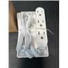 Image 2 : Lot of 2 Ultra-Mini Power Strips/Outlet Extension Cords